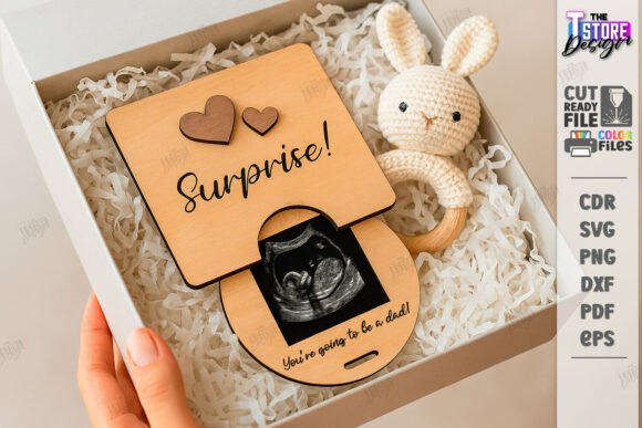 Download Pregnancy Announcement Box Laser Cut - Announcement Collection