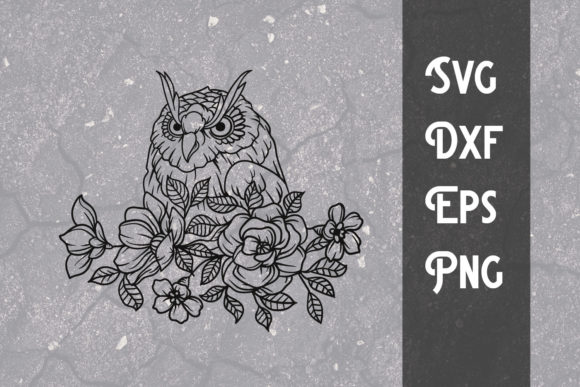 Download Hand Drawing Flower Owl Svg Cut File - Premium Resources